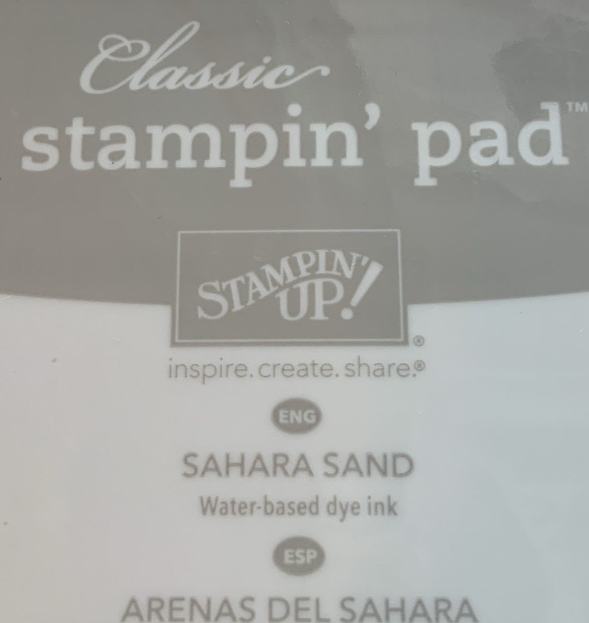 Stampin Up Ink Pad SAHARA SAND 2022 Retired 2018 Classic Design AS IS Pad Crease