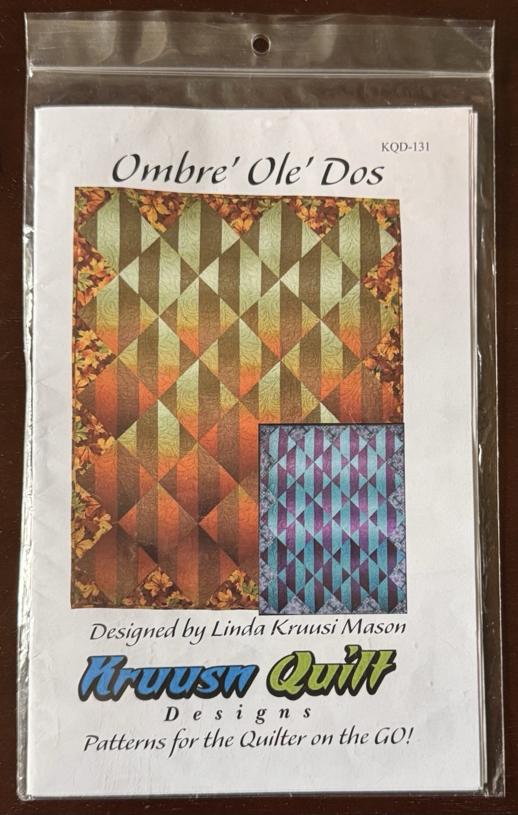 45x56 Quilt Pattern Ombré Ole’ Dos by Kruusn Quilt Designs Gradient Design