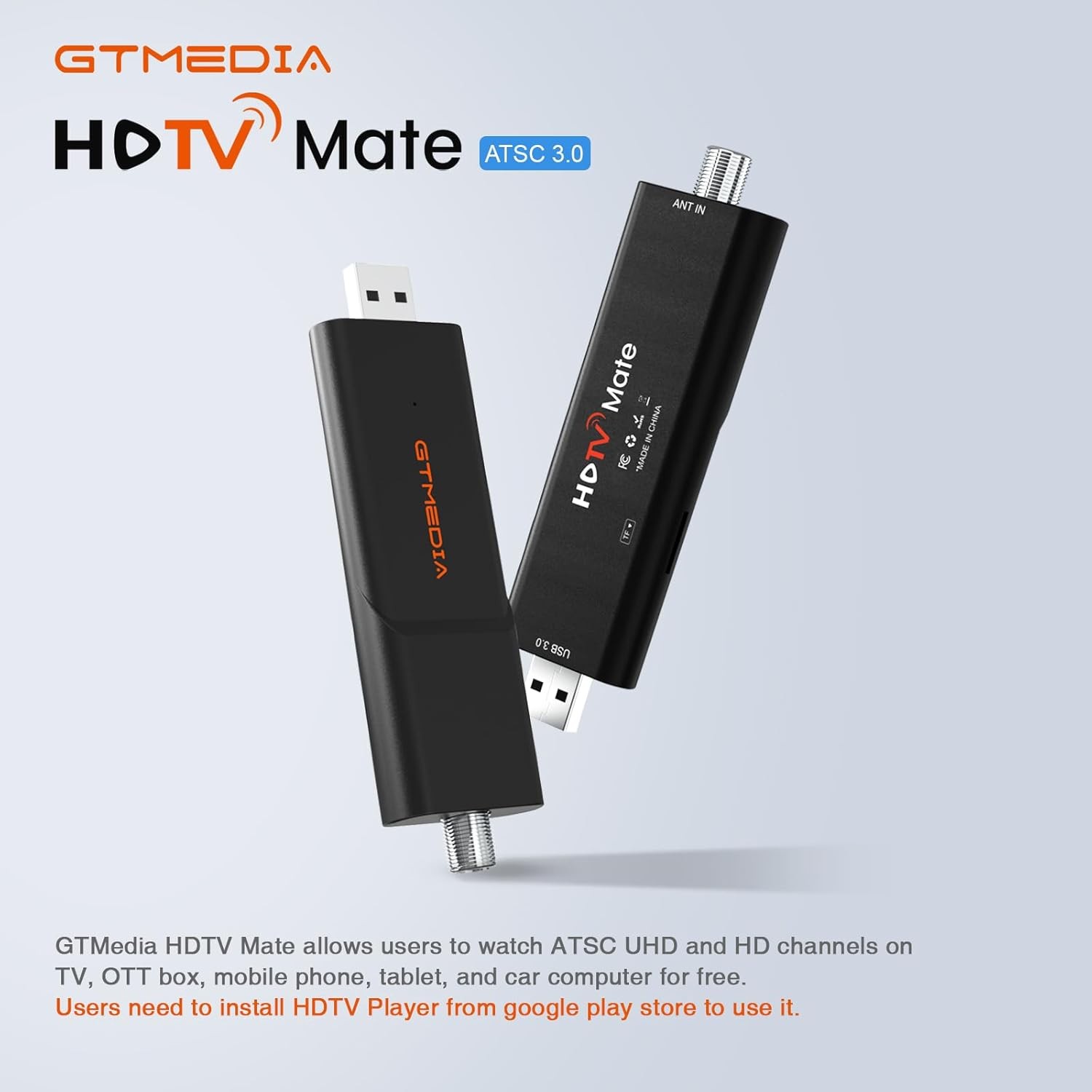 ATSC3.0/1.0 OTA Signal Meter, USB3.0 TV Tuner Stick Digital Terrestrial Signal