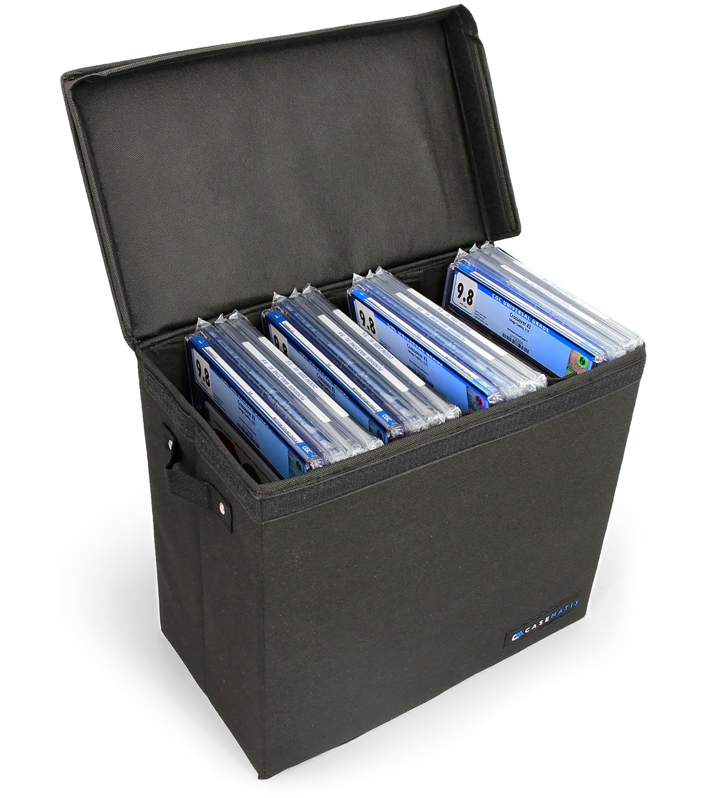 Comic Book Storage Case for 28 CGC Comics - Lightweight Bin with 3 Removable Par