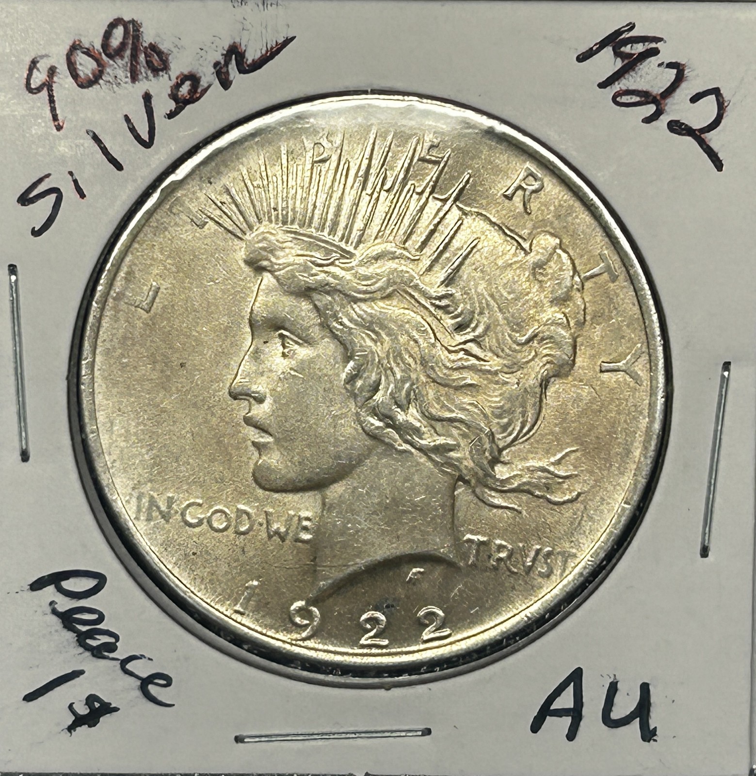 1922 US Silver Peace Dollar $1 -