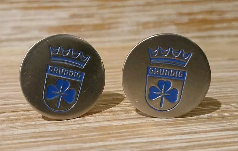 Vintage GRUNDIG Electronics Stainless Steel Cufflinks