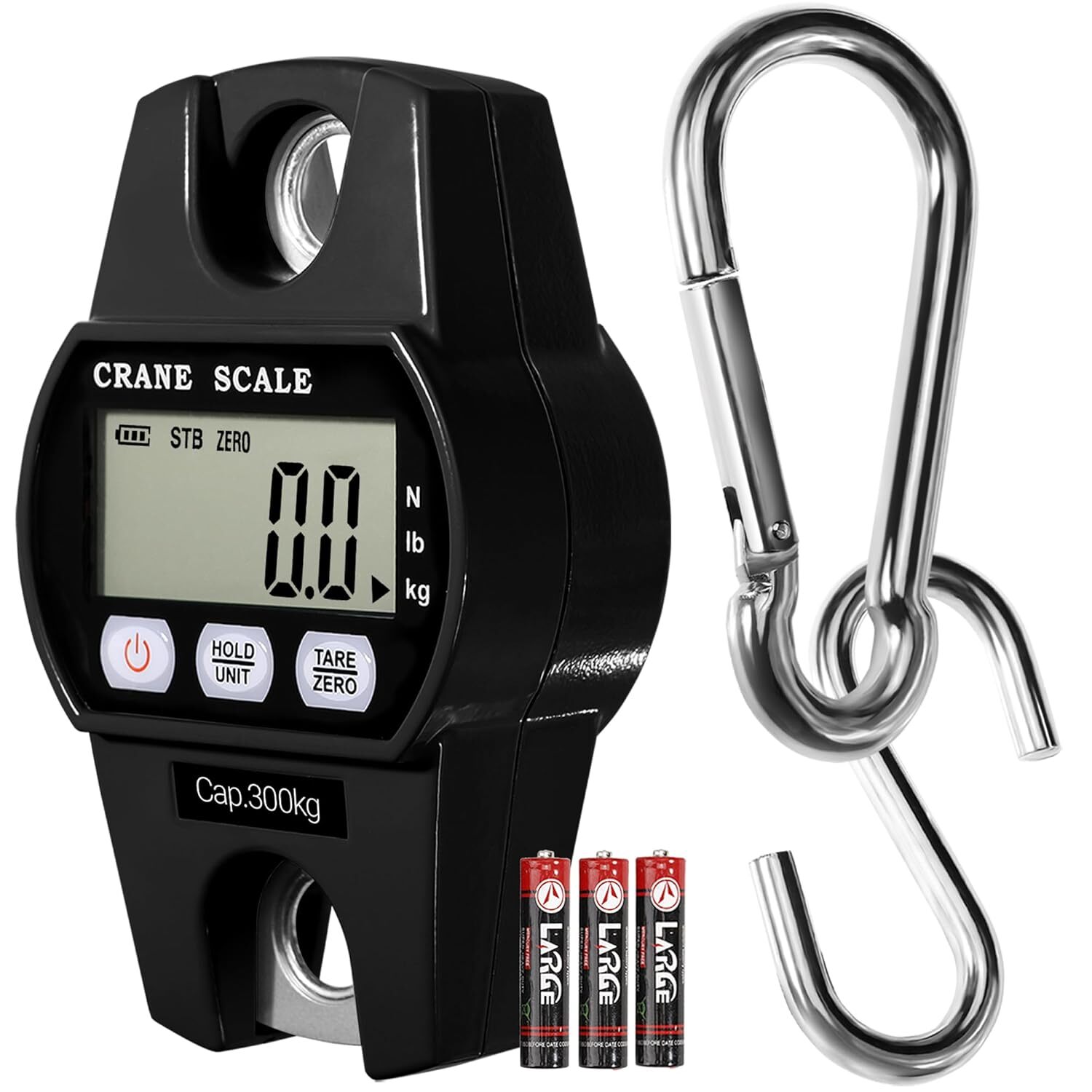 Digital Hanging Scale 600lbs 300kg with Stainless Steel Hook for Home Fishing