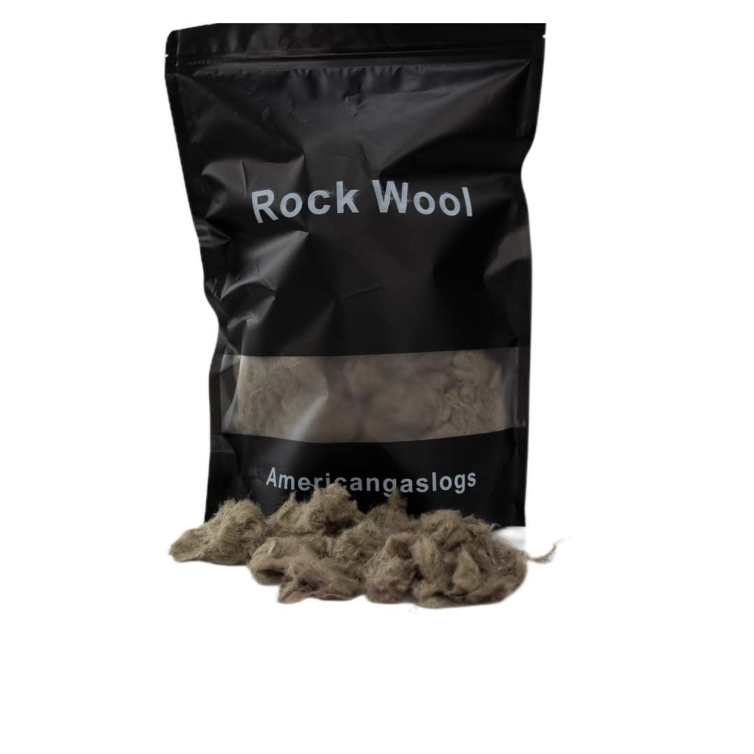 Americangaslogs Rock Wool 4oz for Gas Logs Black