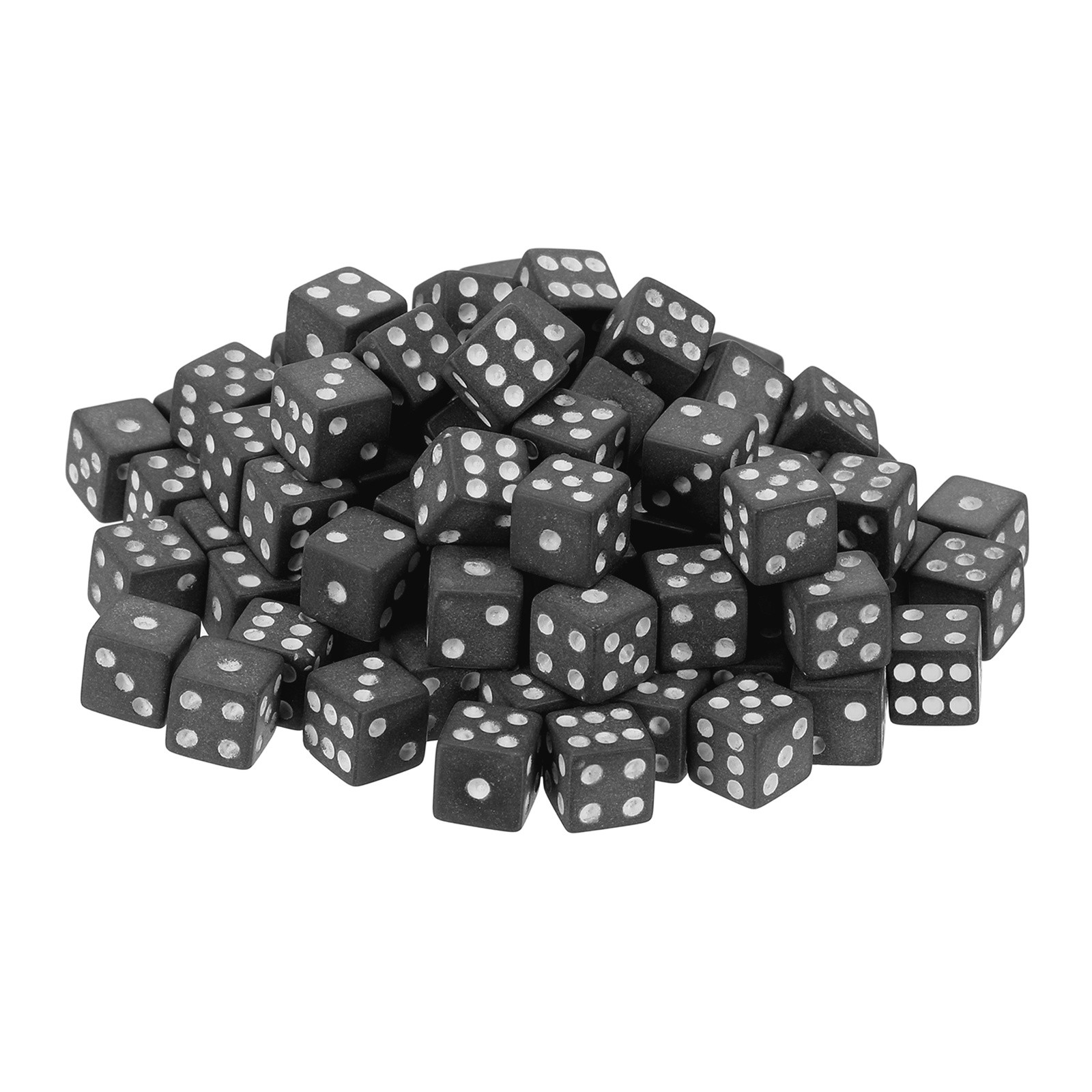 100Pcs Mini Dice 8mm/0.31" Acrylic Game Dot Square Dice Black/White