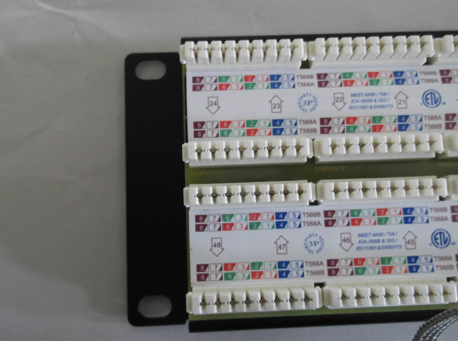 48 Port Cat5e Patch Panel UL Ethernet 50u Higher Gold Content Faster Speed
