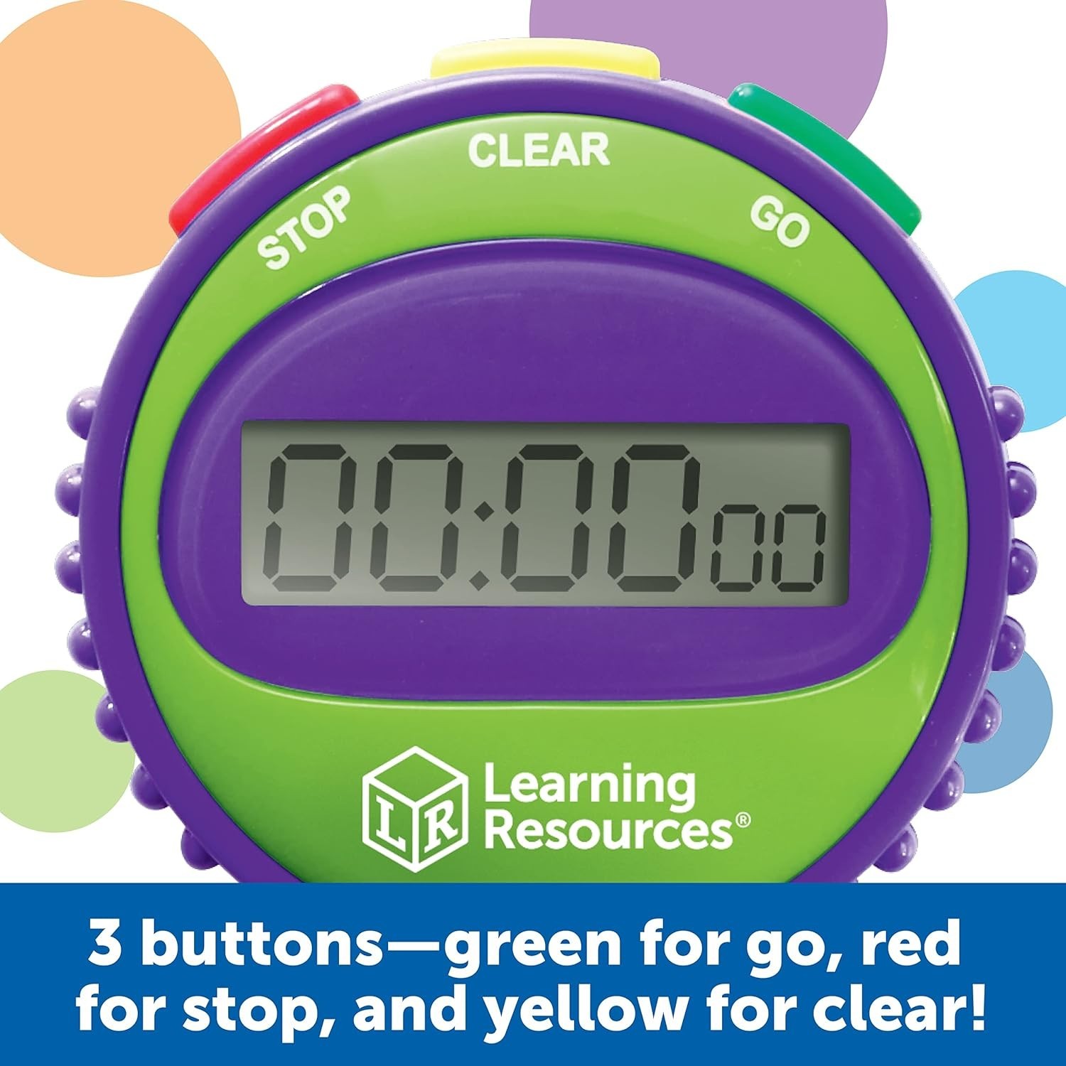 Educational Stopwatch with 3 Simple Buttons - Supports Math and Science Learning