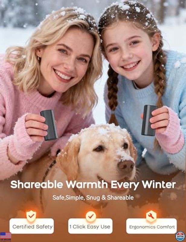 RORRY 2 Pack Rechargeable Hand Warmers 10000mAh Magnetic Electric Heaters 24H