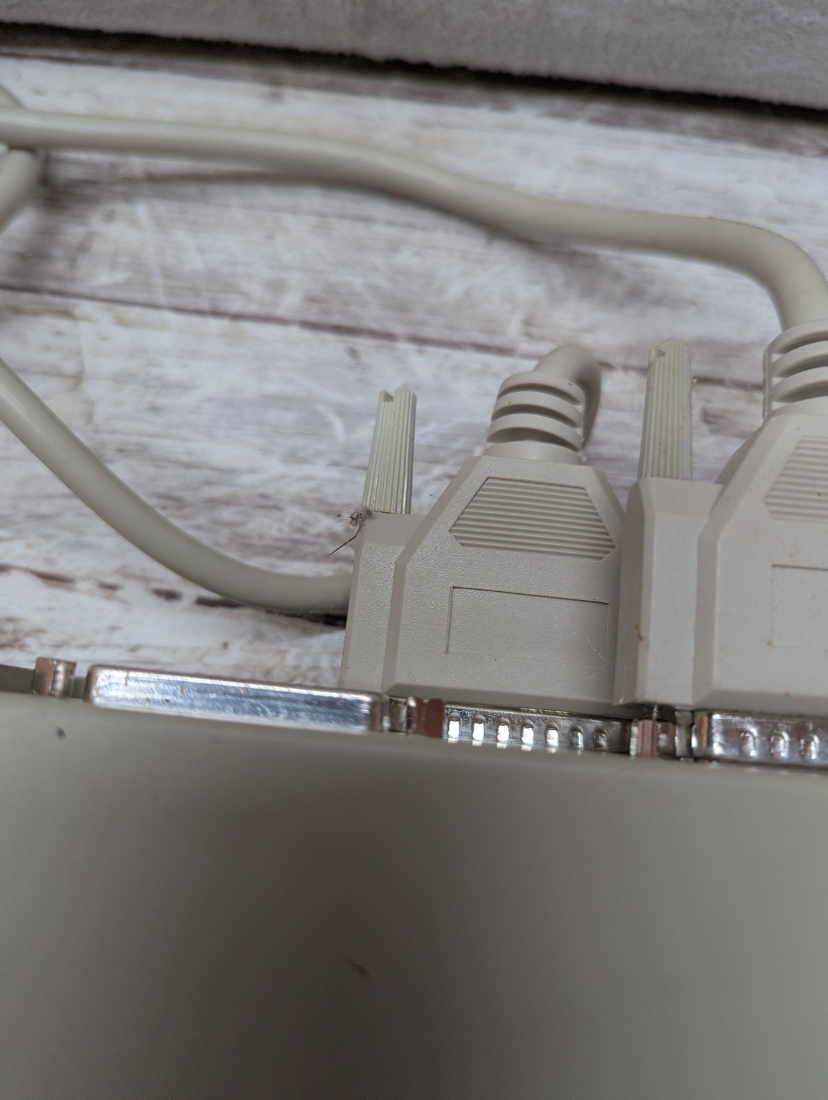 Vintage Data Transfer Switch Manual Box 2 Way Parallel Port A B w/ 2 cables