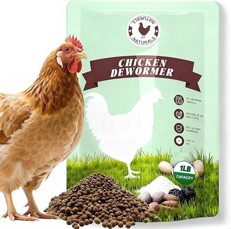 Natural Chicken Dewormer Powder - Chili Flavor | All-Natural Poultry Worm Treatm
