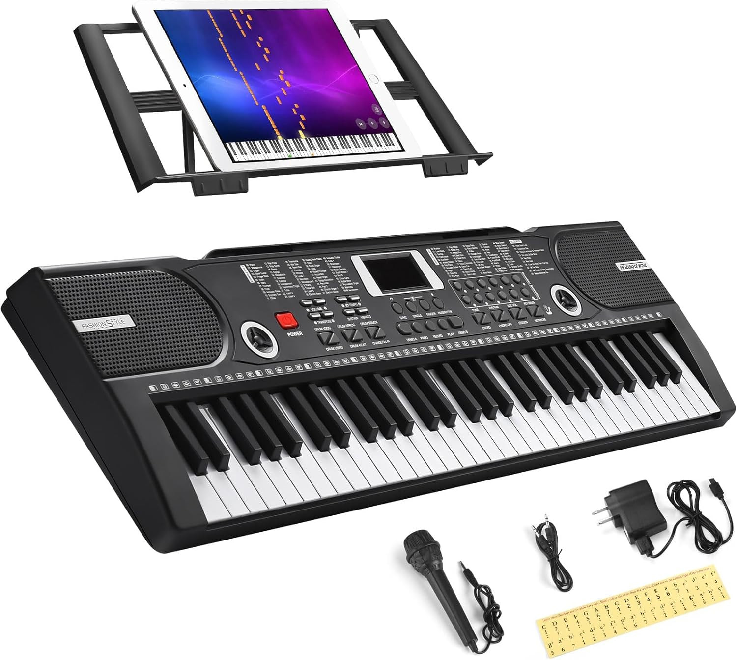 61 Key Keyboard Piano, Portable Electronic Keyboard Piano for Beginners with Spe