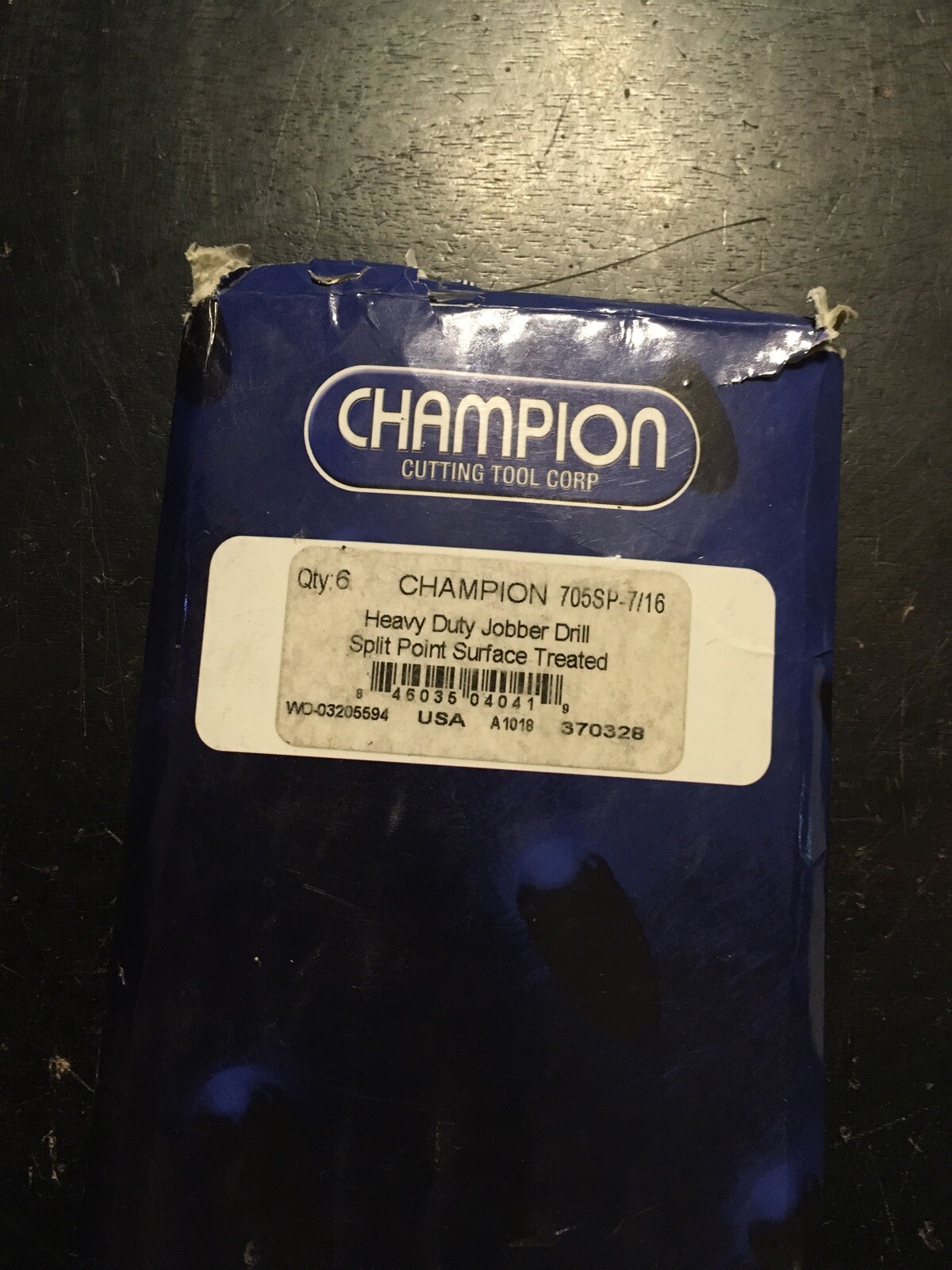 Champion Cutting Tool 705SP-7/16 Heavy Duty Jobber Twist Drill Bits 6/PKG