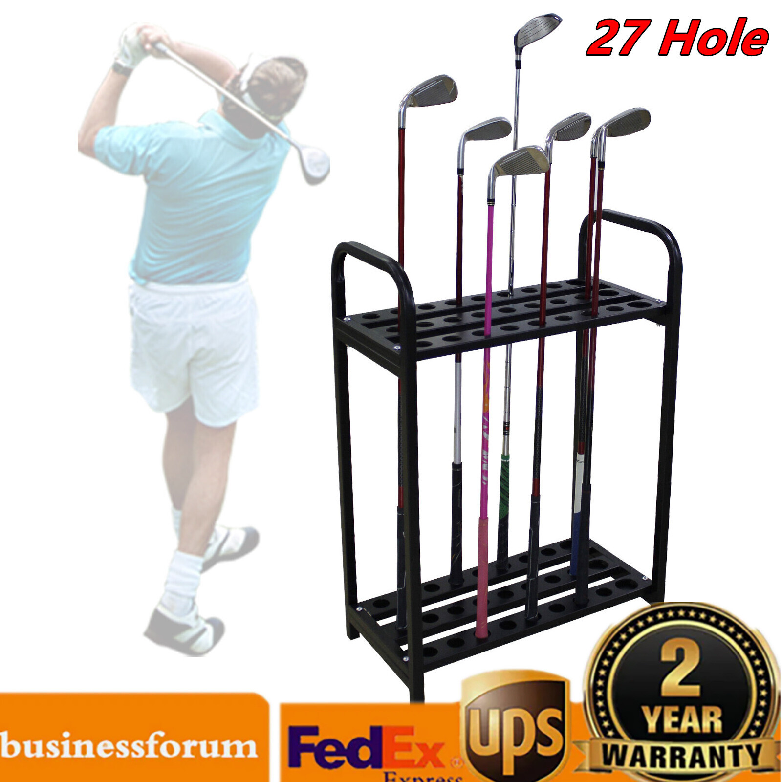 Golf Club Display Rack Golf Putter Storage Organizer 27 Clubs Floor Stand Holder