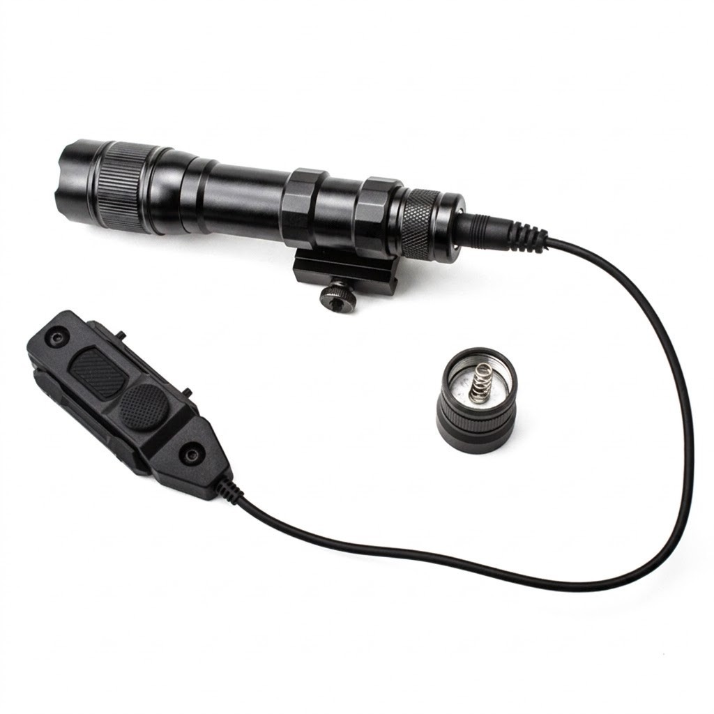 Rifle Light Weapon Flashlight Fits 20MM Rail Outdoor Tactical Flashlight
