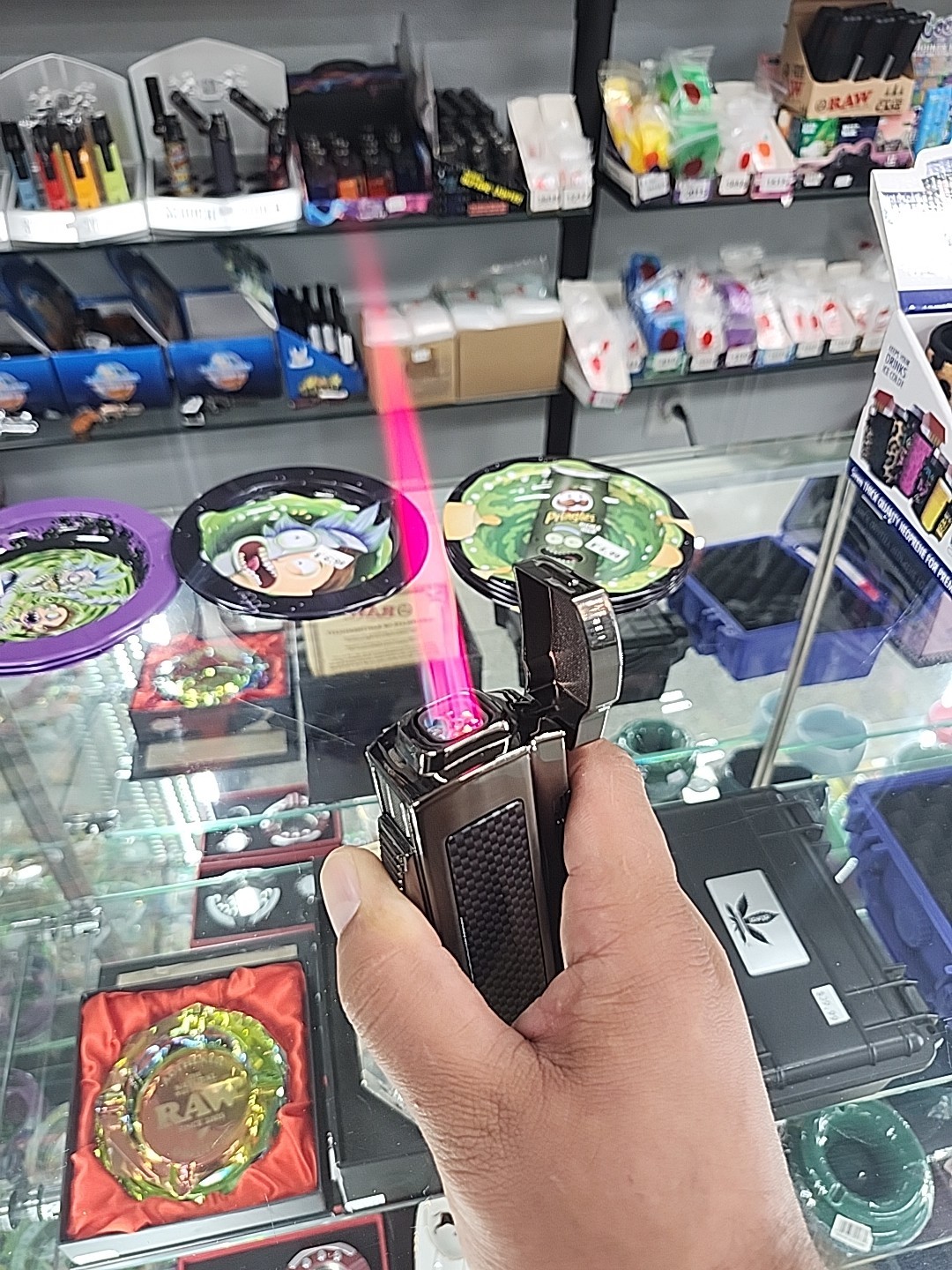 Cigar Torch Lighter with 4 Jet Flame, With Tools And Cigar Cutter