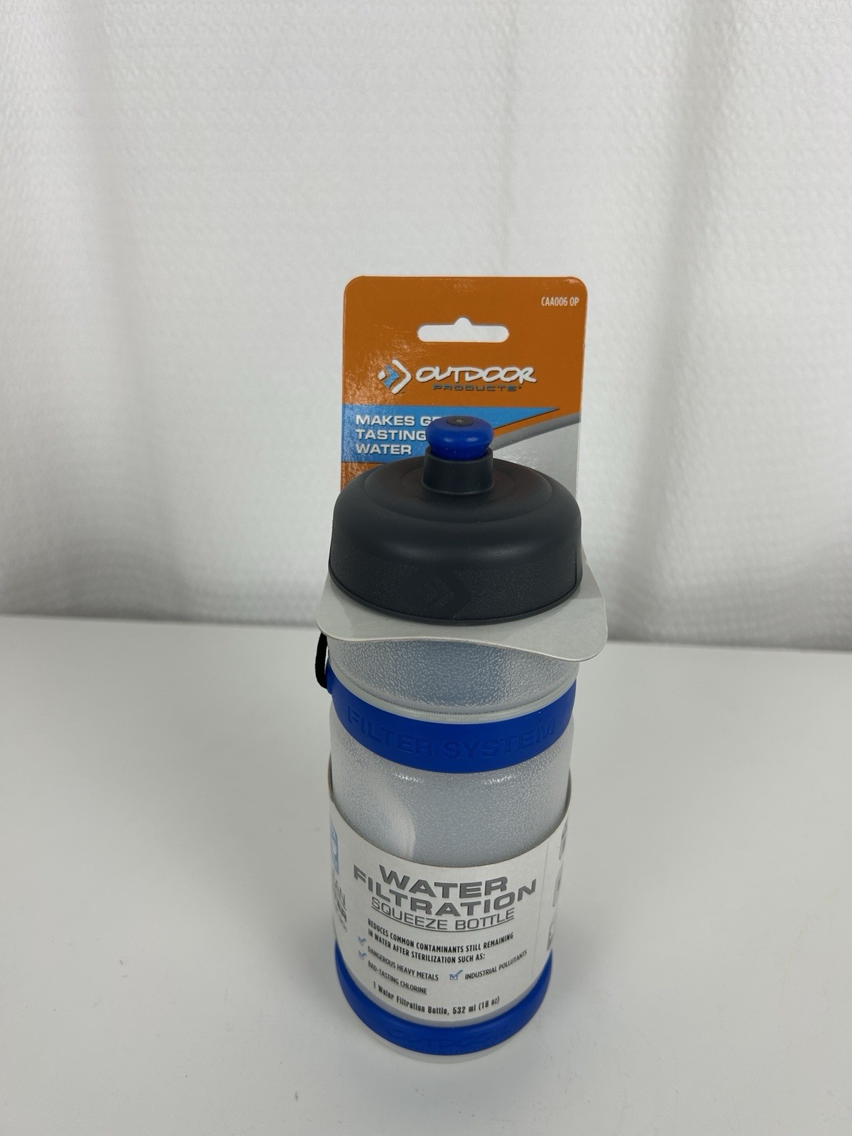 Water Filtration Bottle Squeeze 18 oz Oudoor Products BPA Free Hiking Camping