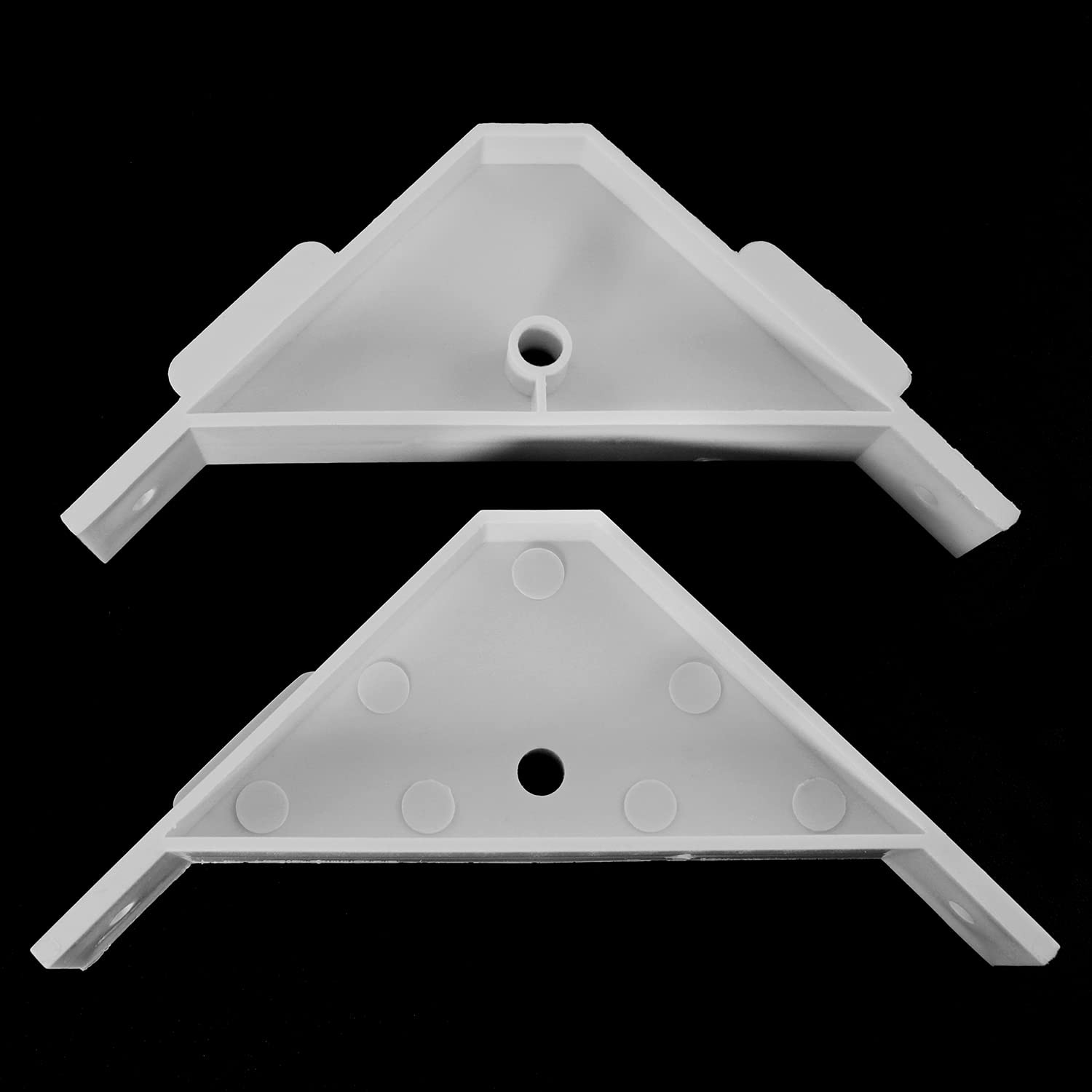 12 PCS White Plastic 90 Degree Cabinet Triangle Bracket Corner Support Braces