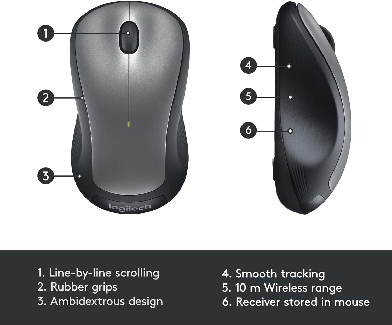 🔥 NEW SEALED🔥 Logitech M310 Wireless Bluetooth Large-sized Mouse Silver