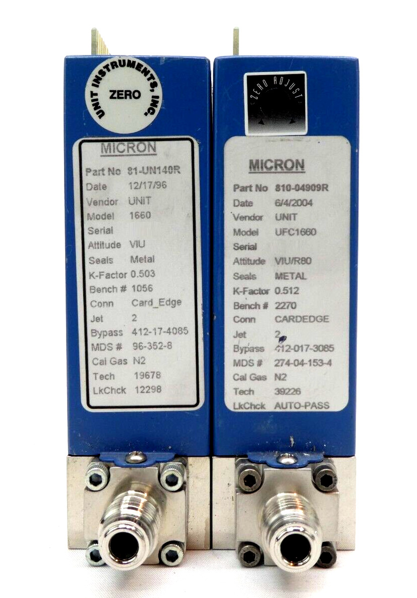 UNIT Instruments UFC-1660 Mass Flow Controller MFC Ar CHF3 Cl2 Lot of 11 Working