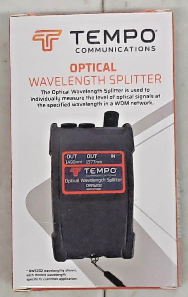Tempo Communications OWS202 Optical Wavelength Splitter NEW