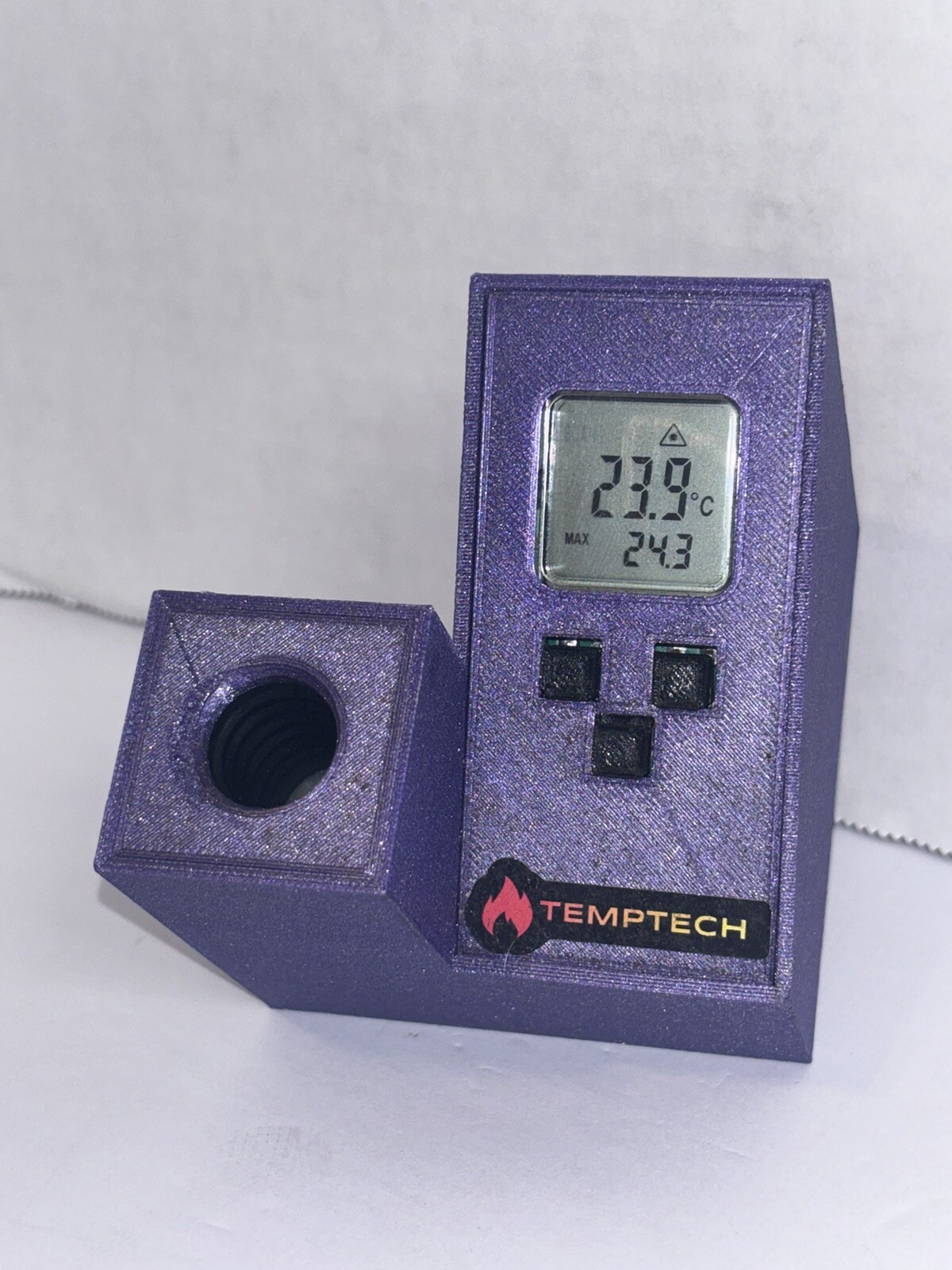 Rare Discontinued Temptech Hands Free Infared Thermometer Purple Works Read