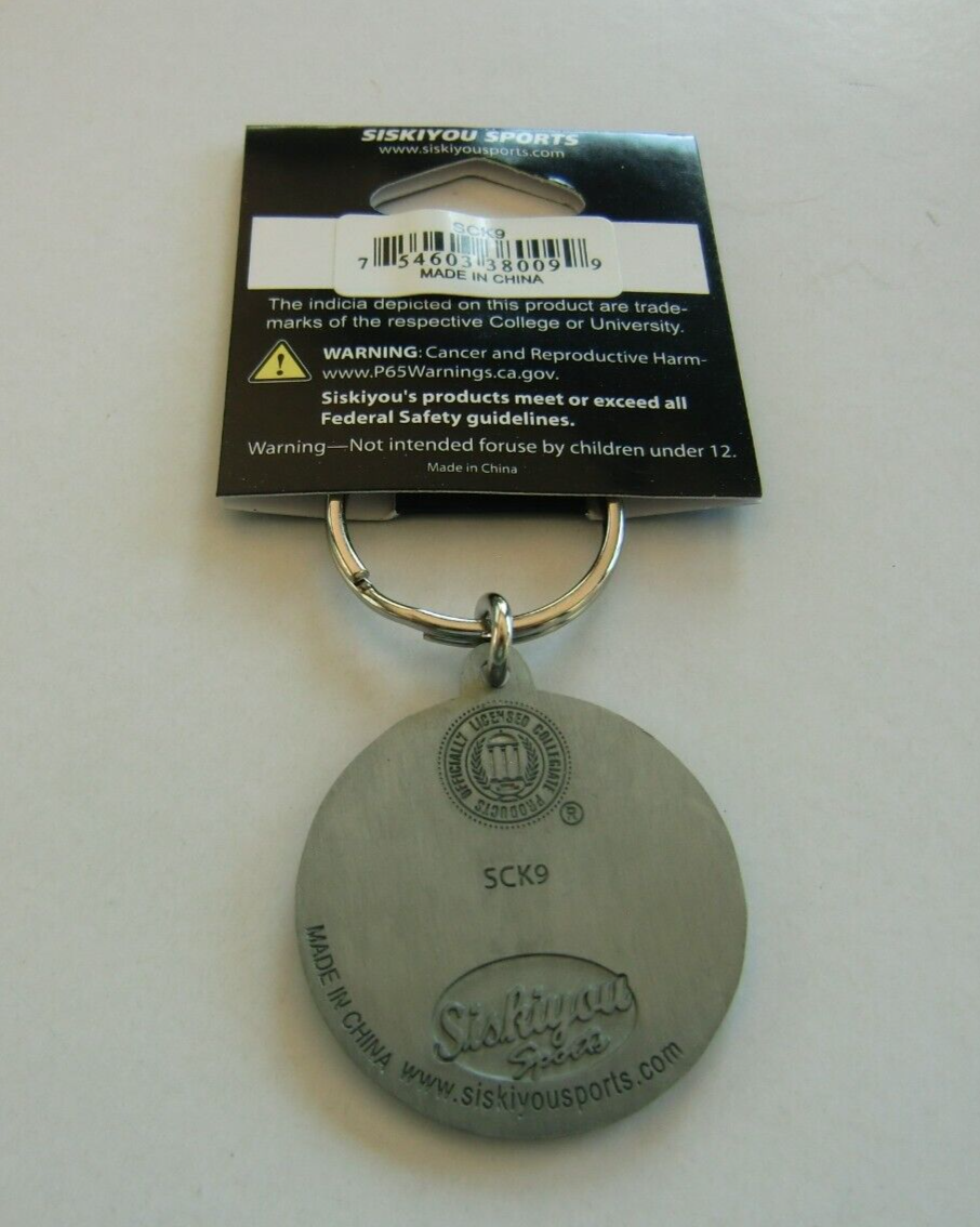 North Carolina Tar Heels Round 3-D Metal Key Chain NCAA Licensed