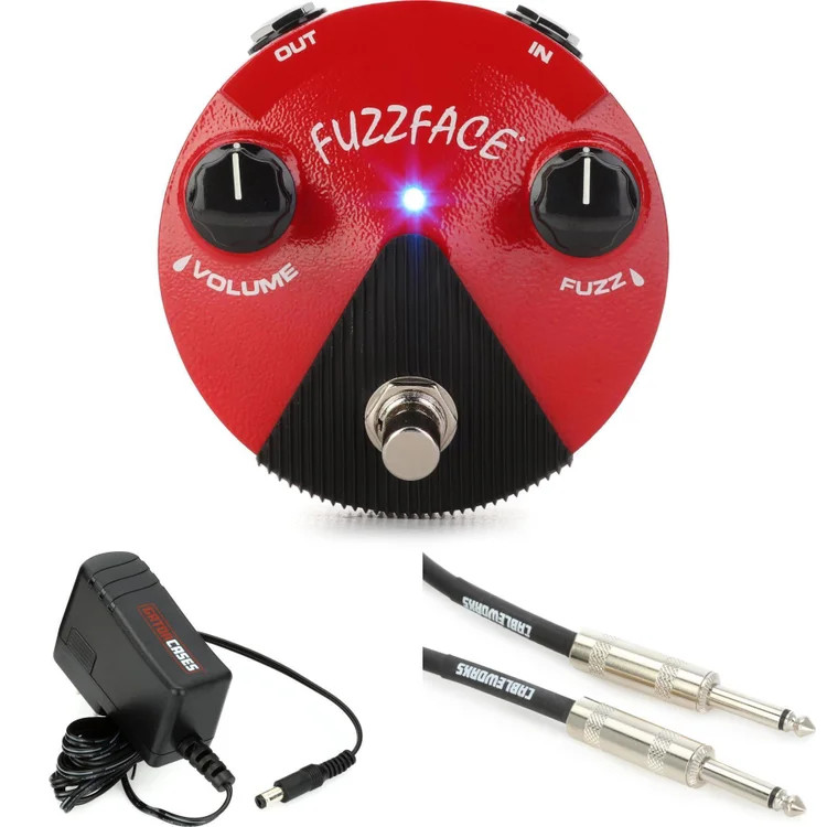 Dunlop FFM2 Germanium Fuzz Face Mini with Power Supply and Cable - Germanium