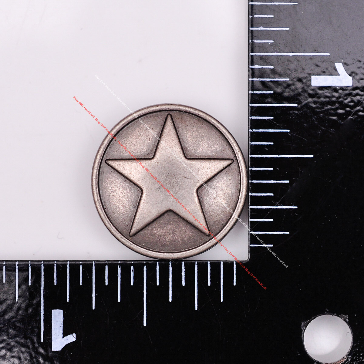 10x Western Vintage Round Star Fast Rivet Studs Tacks Belt Leathercraft Concho