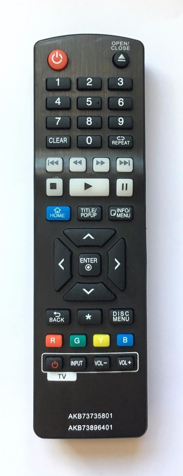 GHYREX New Remote AKB73735801/AKB73896401 For LG DVD Player BP300 BP530