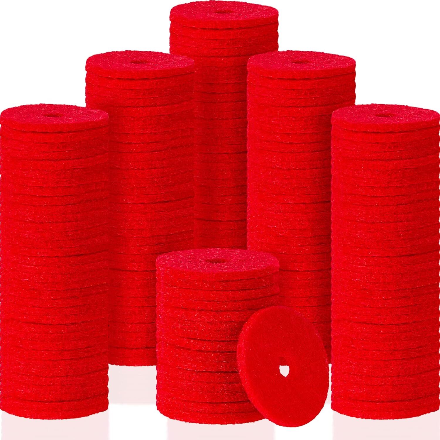100 Pieces Sewing Machine Spool Pin Felt Pad Red Felts Thread...
