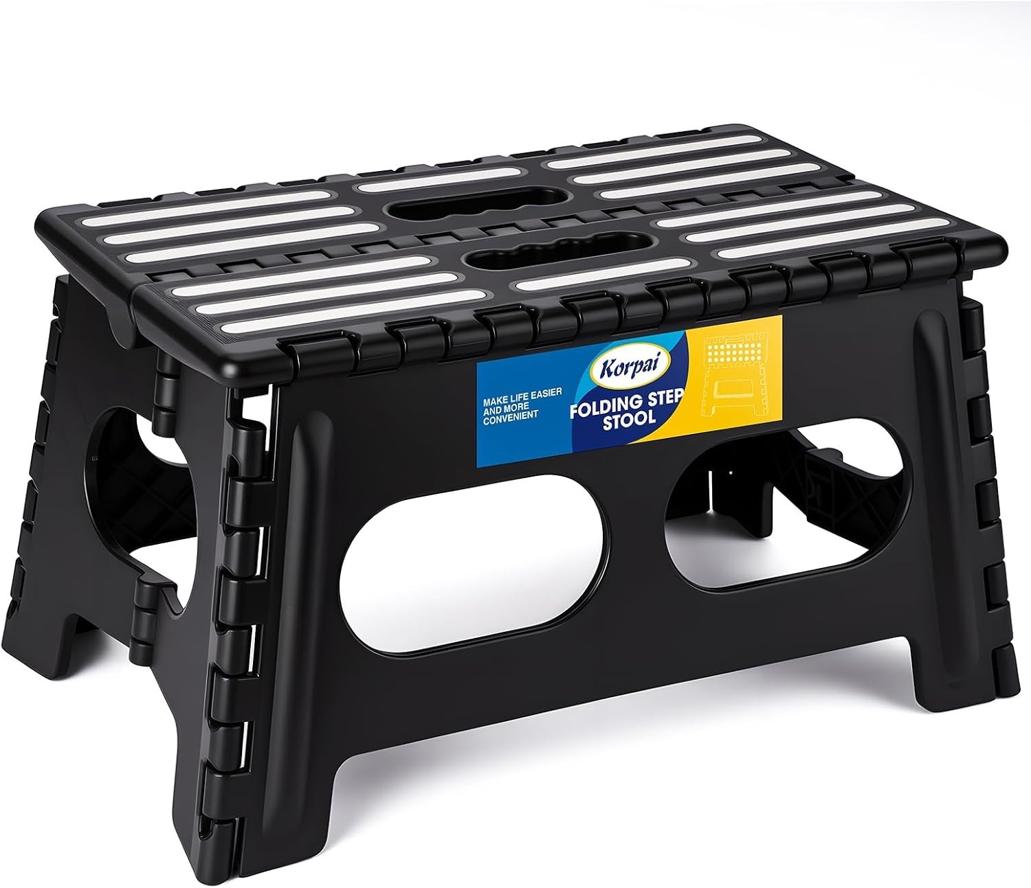 Portable 9-Inch Step Stool - Lightweight, Foldable, Ideal for Kitchen & Bathroom