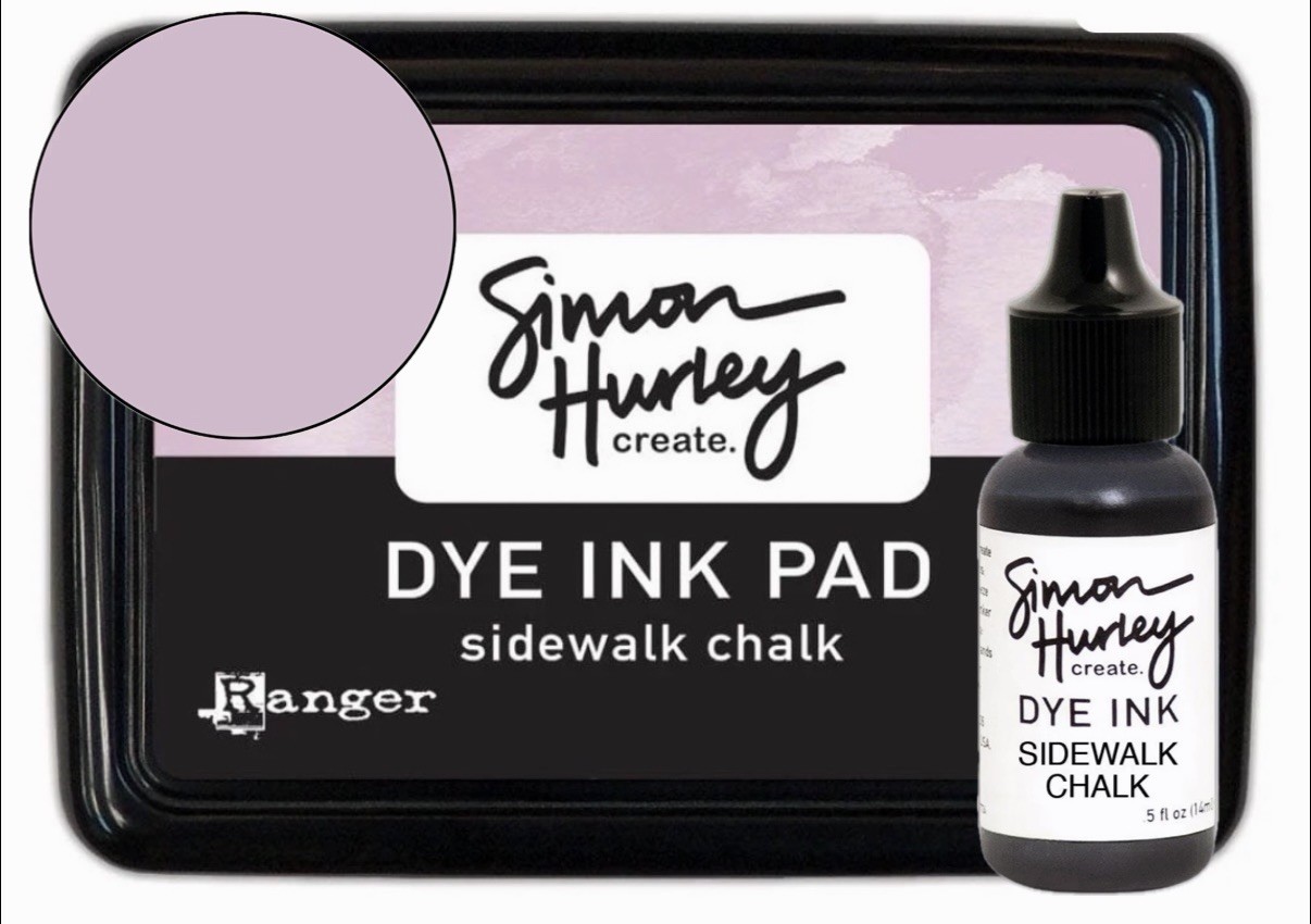 Ranger Ink Dye Felt Ink Pad & Re-inker Simon Hurley SIDEWALK CHALK New