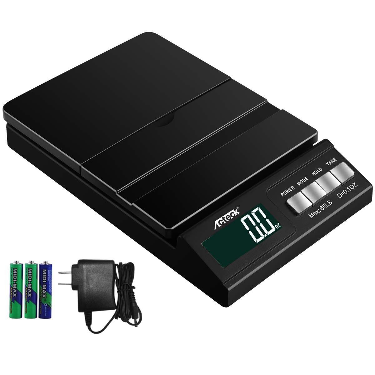 High Accuracy A-CE65 Black 0.1OZ Digital Shipping Scale, Postal Scale and Scale