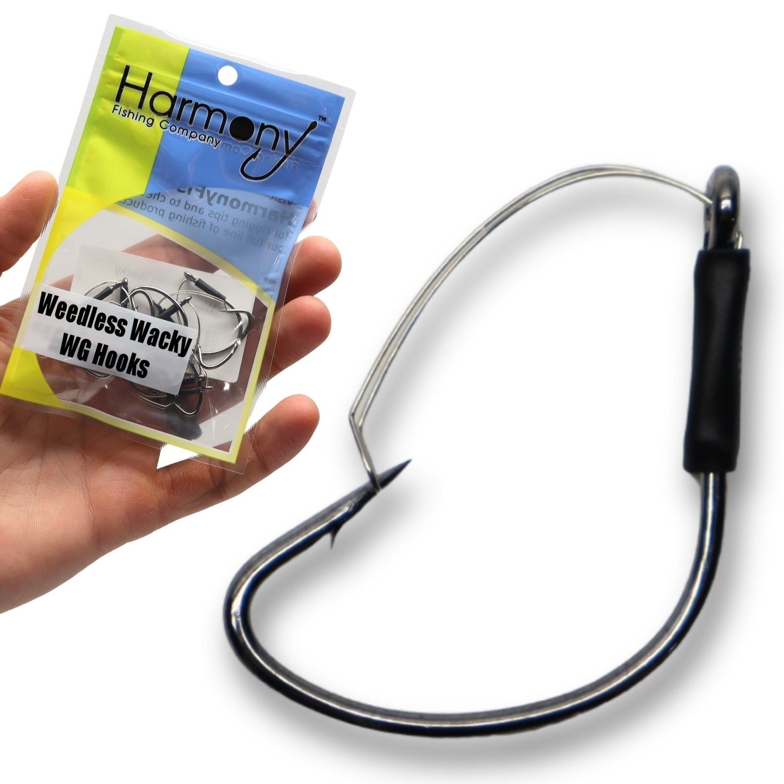Harmony Fishing - Razor Series Wacky Weedless WG Hooks - Bass Fishing Wacky Rig