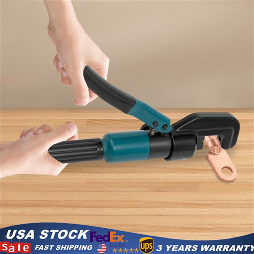 8 Ton Hydraulic Crimper Crimping Tool Wire Battery Cable Lug Terminal w/ 8 Dies