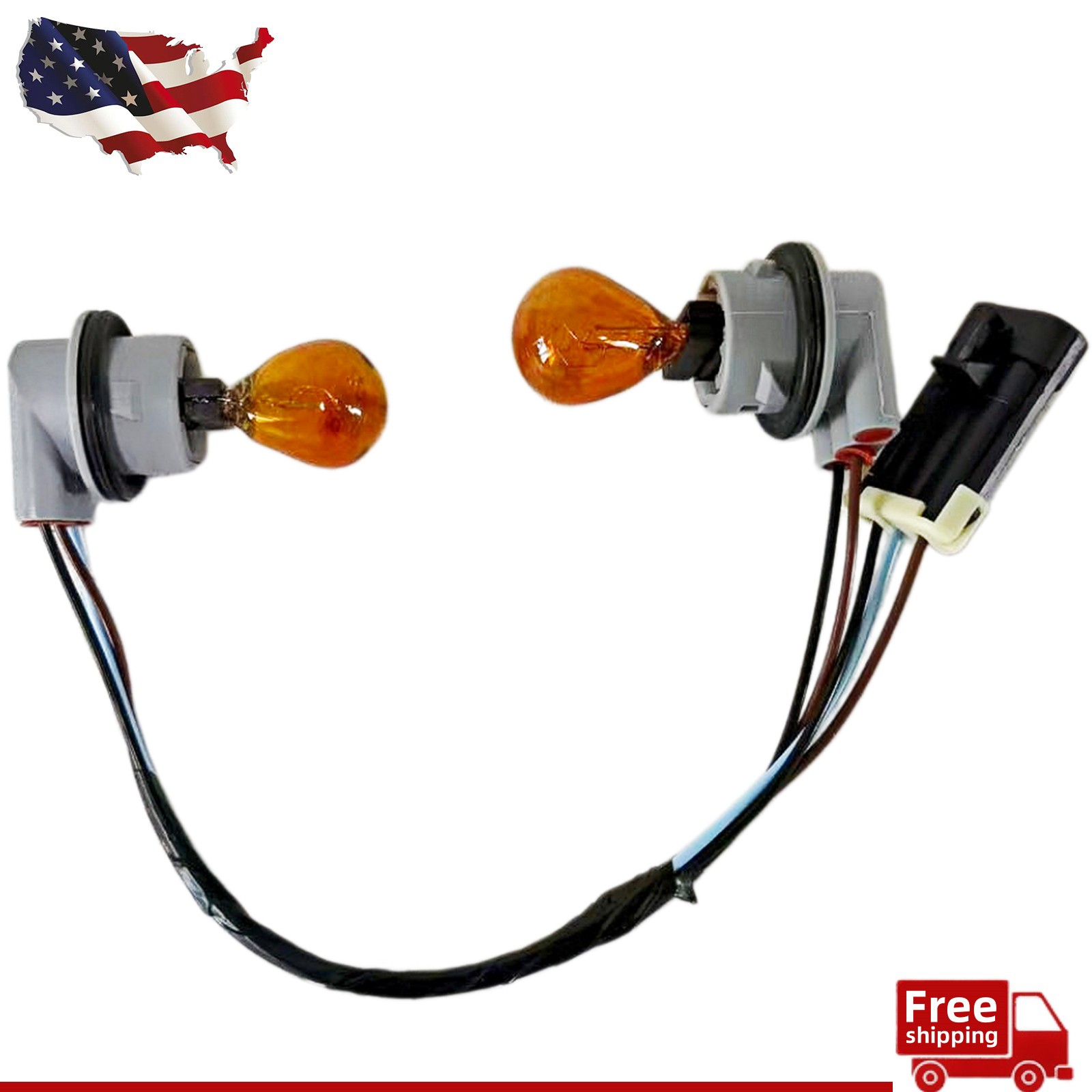New Tail Lamp Assembly Wiring Harness With Light Bulb For 2004-12 Chevrolet GMC