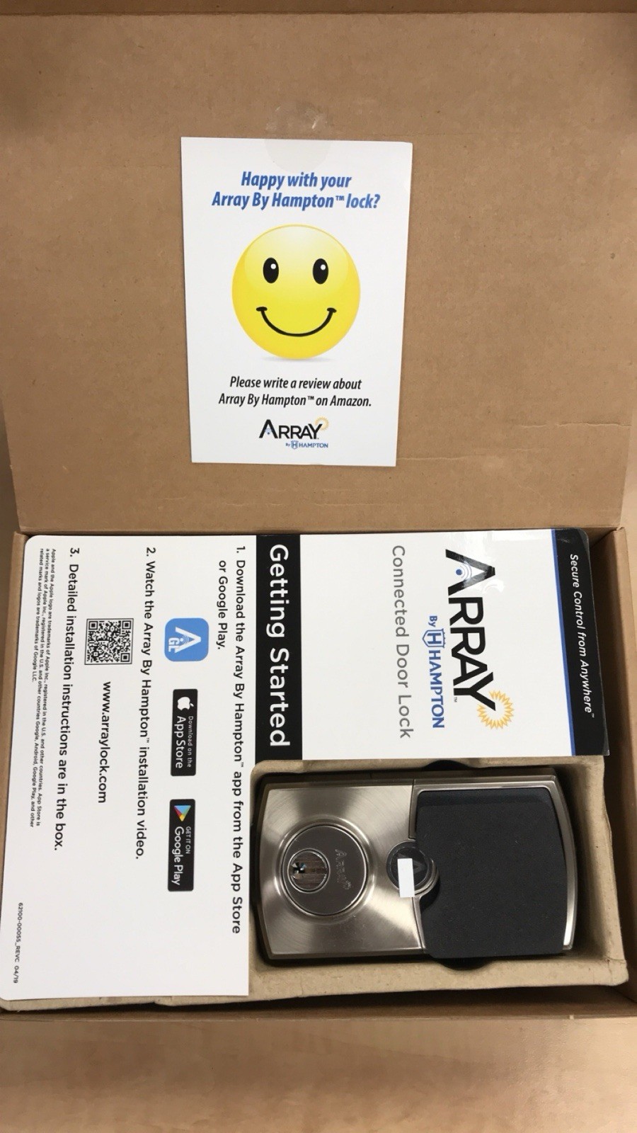 Array Connected Door Lock With Solar - New