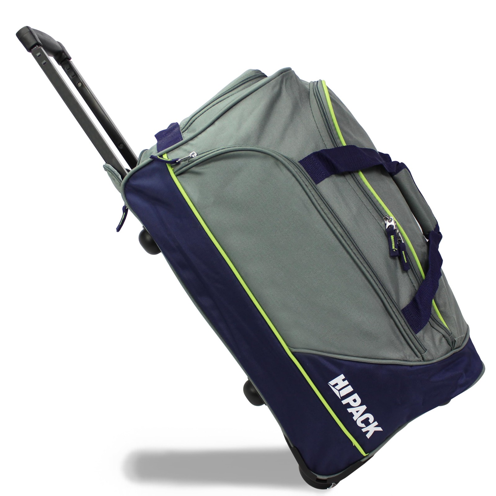 Hipack 20-Inch Carry-On Sports Rolling Duffel Bag - Grey Navy