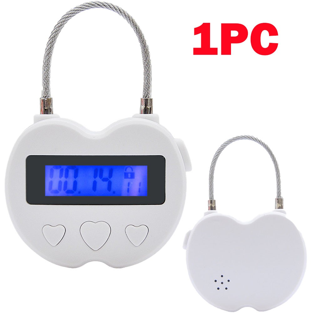 White Time Lock LCD Display Time Lock Multifunction Travel Electronic Timer HOT