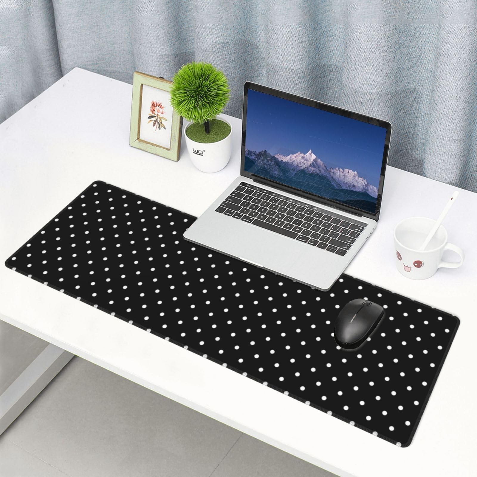 Polka Dots Mouse Pad, XL Extended Large Mouse Pads Gaming Mousepad Big Desk M...