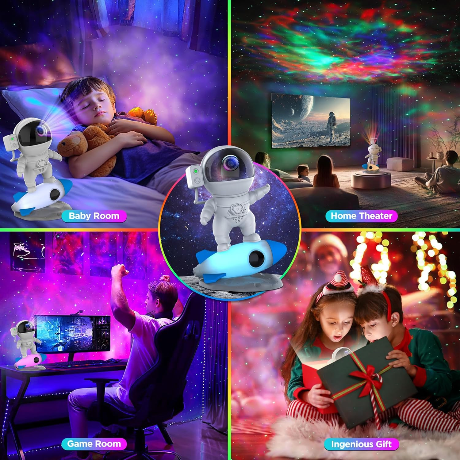Astronaut Galaxy Projector for Bedroom, Star Projector Galaxy Light with App & R