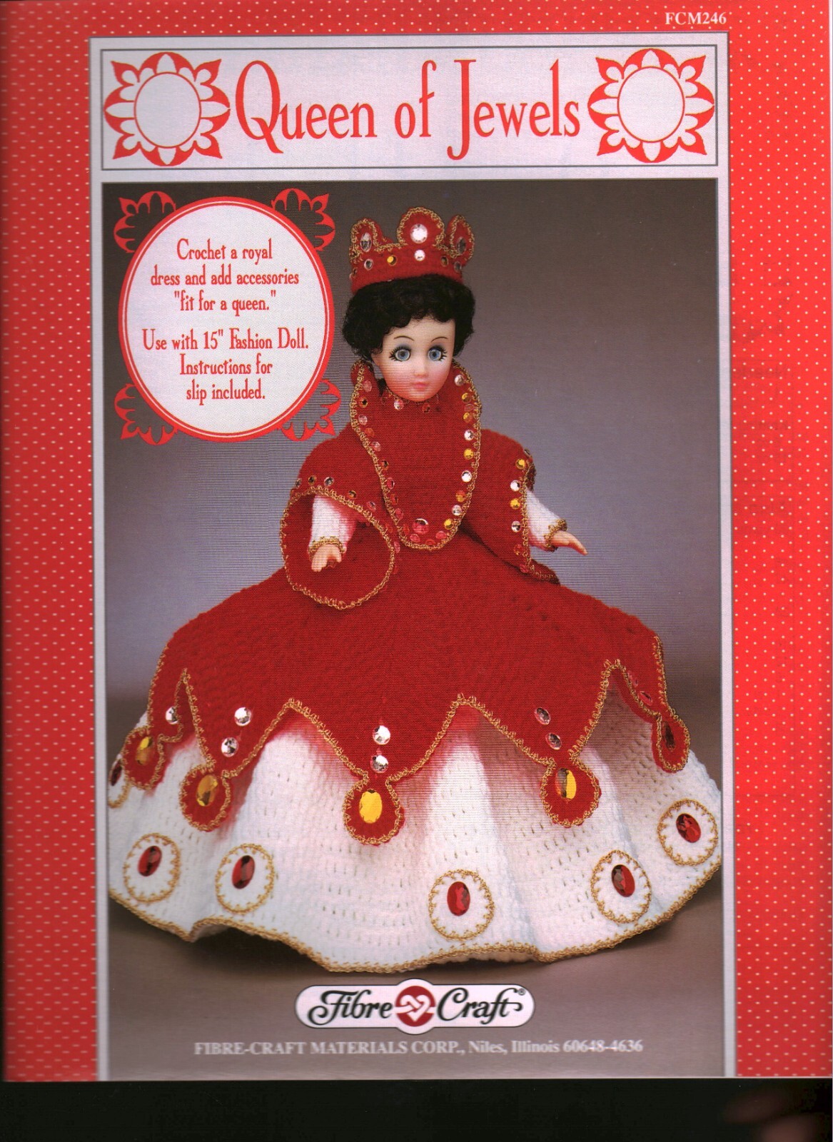 Queen of Jewels to Crochet Doll Clothes | Fibre Craft FCM246