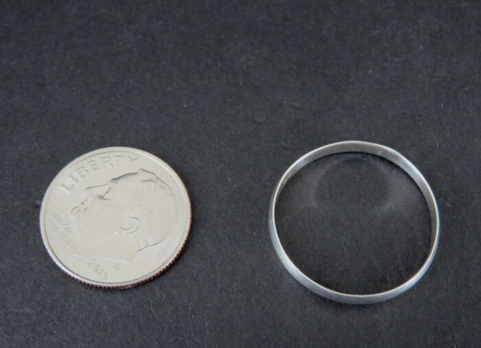 Ring Silver Band Simple Plain Sterling 925 Size 8.5 Ring Stackable Band