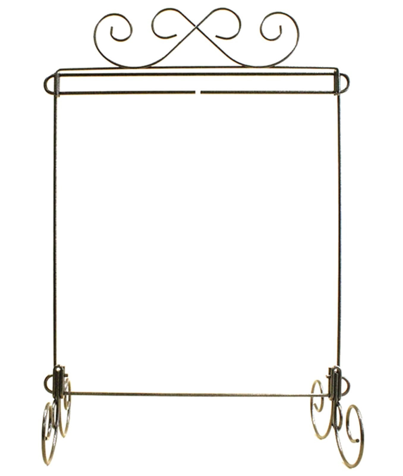 Classic Motifs 12 Inch x 14 Inch Scroll Single Stand Charcoal