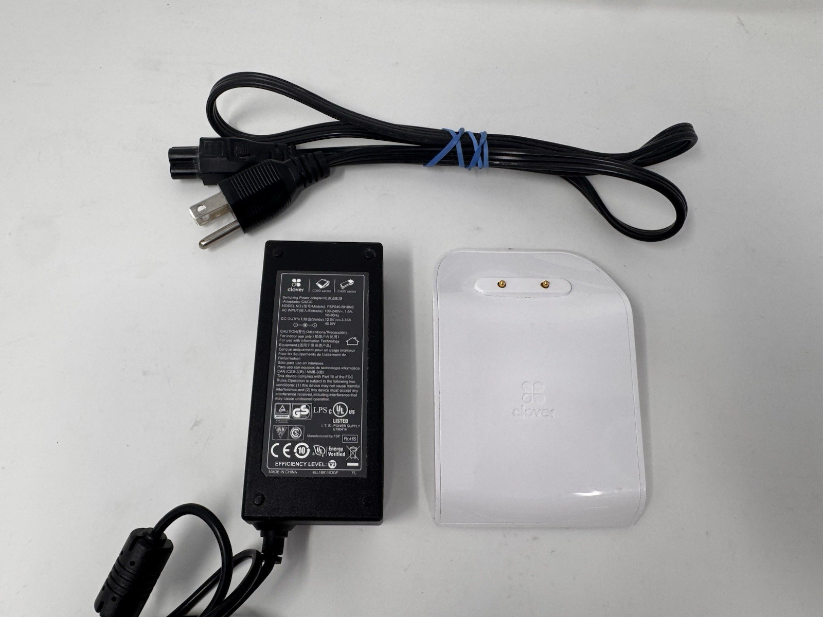 Clover Flex Cradle Dock Model K400 with OEM Power Adapter Tested Works C