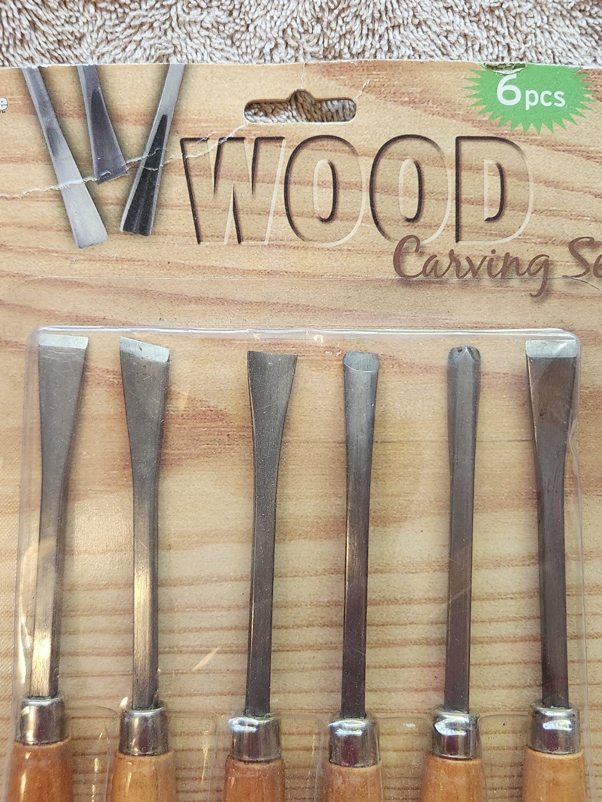 NOS WOOD CARVING SET CHISEL KNIFE NICOLE 6 PCS
