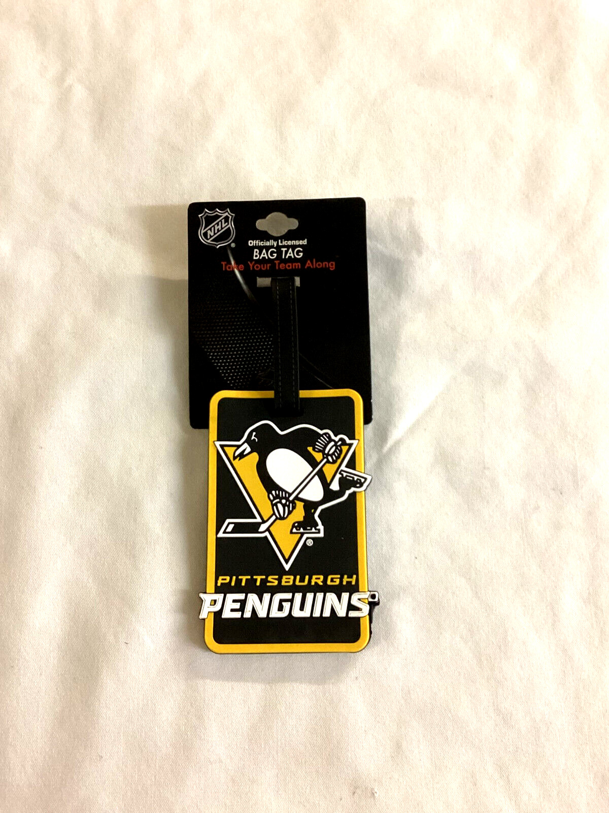 NHL Official Pittsburgh Penguins Luggage Tag Travel Bag ID Golf Tag FREESHIP