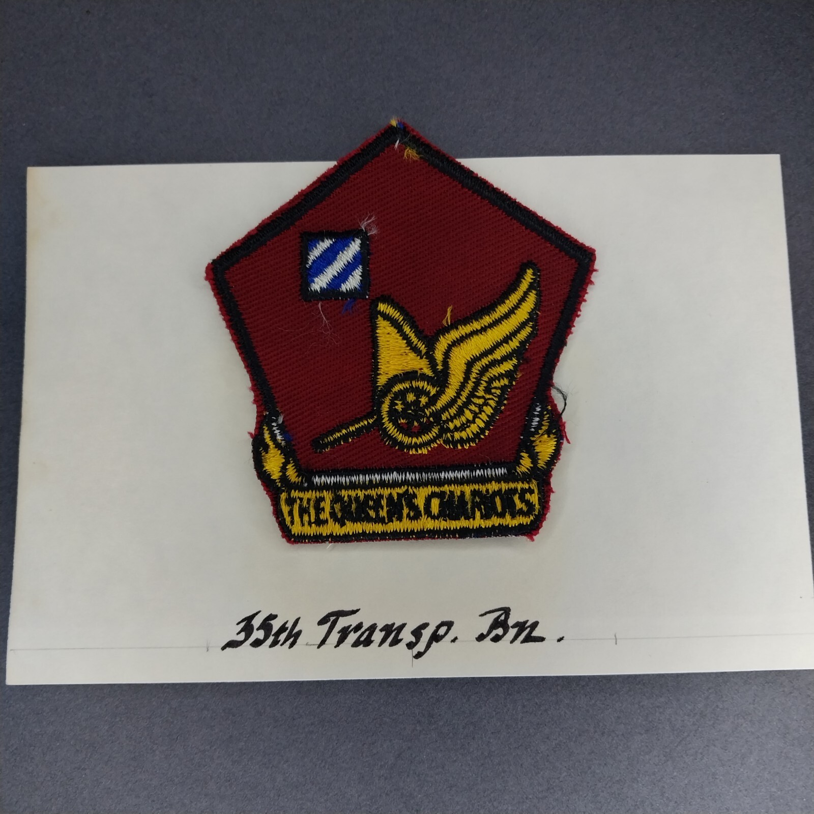 35th Transportation Battalion The Queens Chariots 3 1/4" Patch