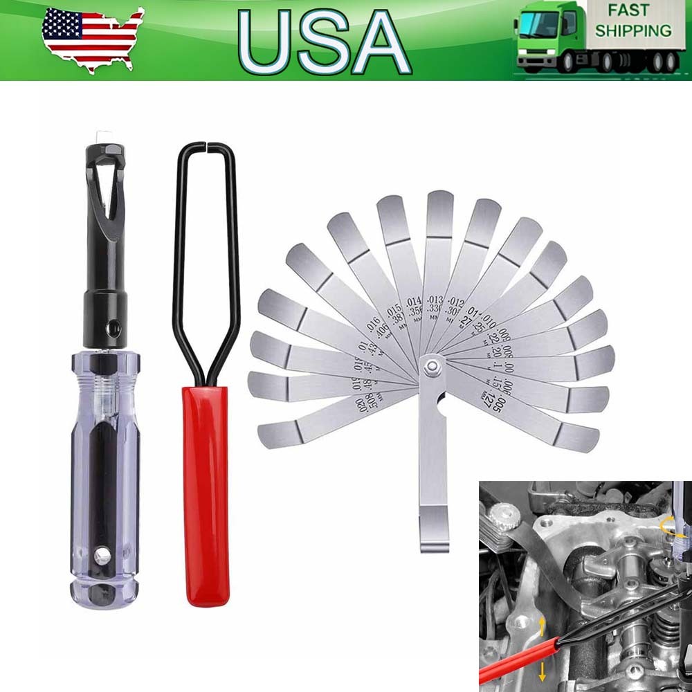 10mm Valve Adjustment Tool with Feeler Gauge - Jam Nut Valve Lash Adjusting Tool