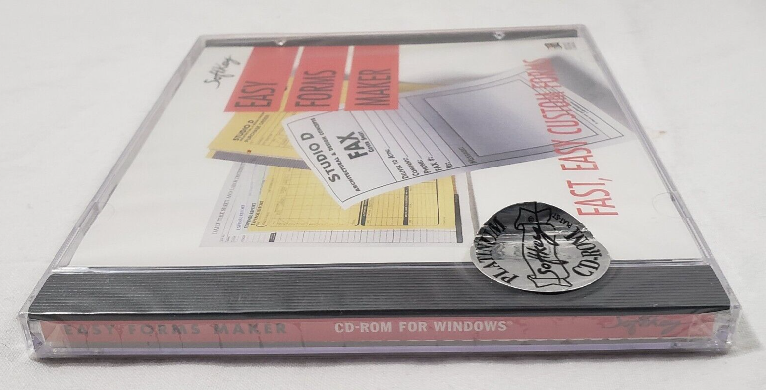 SoftKey Easy Forms Maker CD-Rom- fast, easy cutom forms-new/sealed